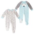 thumbnail image 1 of Toddler Boy's Polar Bear Fleece Footed Blanket Pajama Set, 2-Pack, Size 4T, 1 of 1