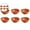 Orange, variant on Dvruxg 6 Pack Small Bowls, 4 Inch Wheat Straw Soy Sauce Dishes, Unbreakable Dessert Bowls, Dipping Sauce Cups, Mini Prep Bowls, Snacks, Sauce Ketchup, BBQ