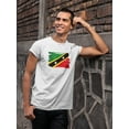 thumbnail image 2 of Flag Of Saint Kitts And Nevis T-Shirt Men -Image by Shutterstock, Male Medium, 2 of 4