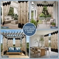 thumbnail image 5 of 2 Panels Outdoor Curtains for Patio Waterproof 54"x108" Brown Geometric Weatherproof Privacy Outsides Curtains, Modern Abstract Art Ombre Grommet Thermal Drapes for Cabana Porch Pergola, 5 of 8