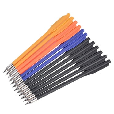 Sofullue 12x 6.3In Military Plastic Crossbow Hunting Small Bolts Mix Color for Arrow Archery
