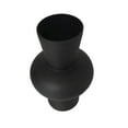 thumbnail image 6 of DecMode 12", 10"H Trumpet Black Glass Vase with Wide Rounded Center, Set of 2, 6 of 12