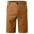 thumbnail image 4 of YYDGH Mens Slim Fit Shorts 9" Inseam Stretch Chino Short Pants Casual Work Flat Front Lightweight Stretch Cargo Shorts with Pockets, 4 of 4