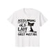 thumbnail image 1 of Women's Humorous "Assuming I'm Just an Old Lady" Graphic T-Shirt - 100% Cotton Loose Fit Round Neck Short Sleeve Top with Black Cat Design, Spring/Summer Essential Ladies T Shirts, Summer Clothing, C, 1 of 6