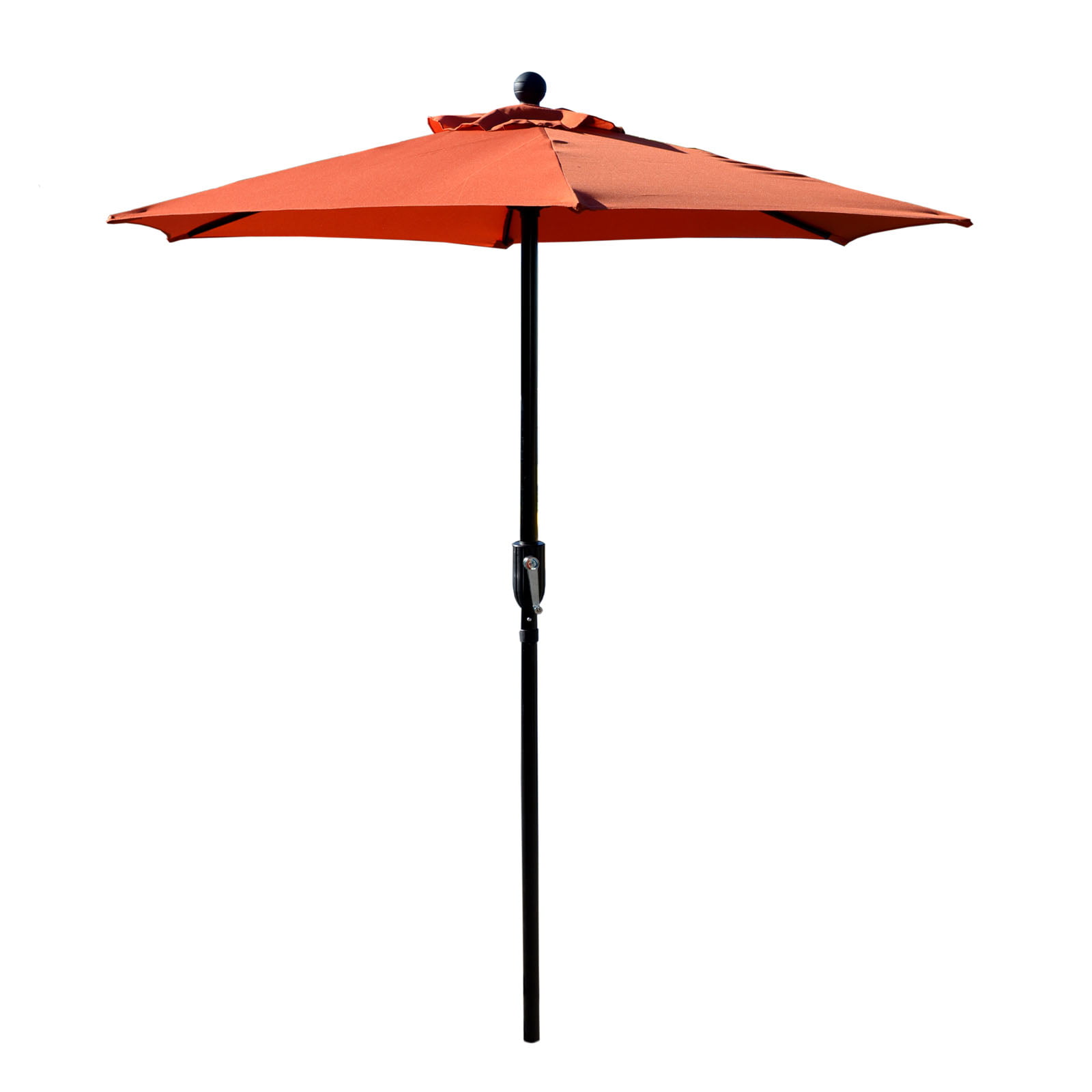 Patio Umbrella Outdoor Table Umbrella with 6 Sturdy Ribs and Crank 6.5 ft, Orange Umbrella ...