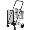 thumbnail image 1 of Costway Carro de Compras Plegable Portátil de Doble Cesta Mediano y Ligero de Gran Capacidad Carro Rodante de 4 Ruedas 43 x 52 x 95 cm, 1 of 9