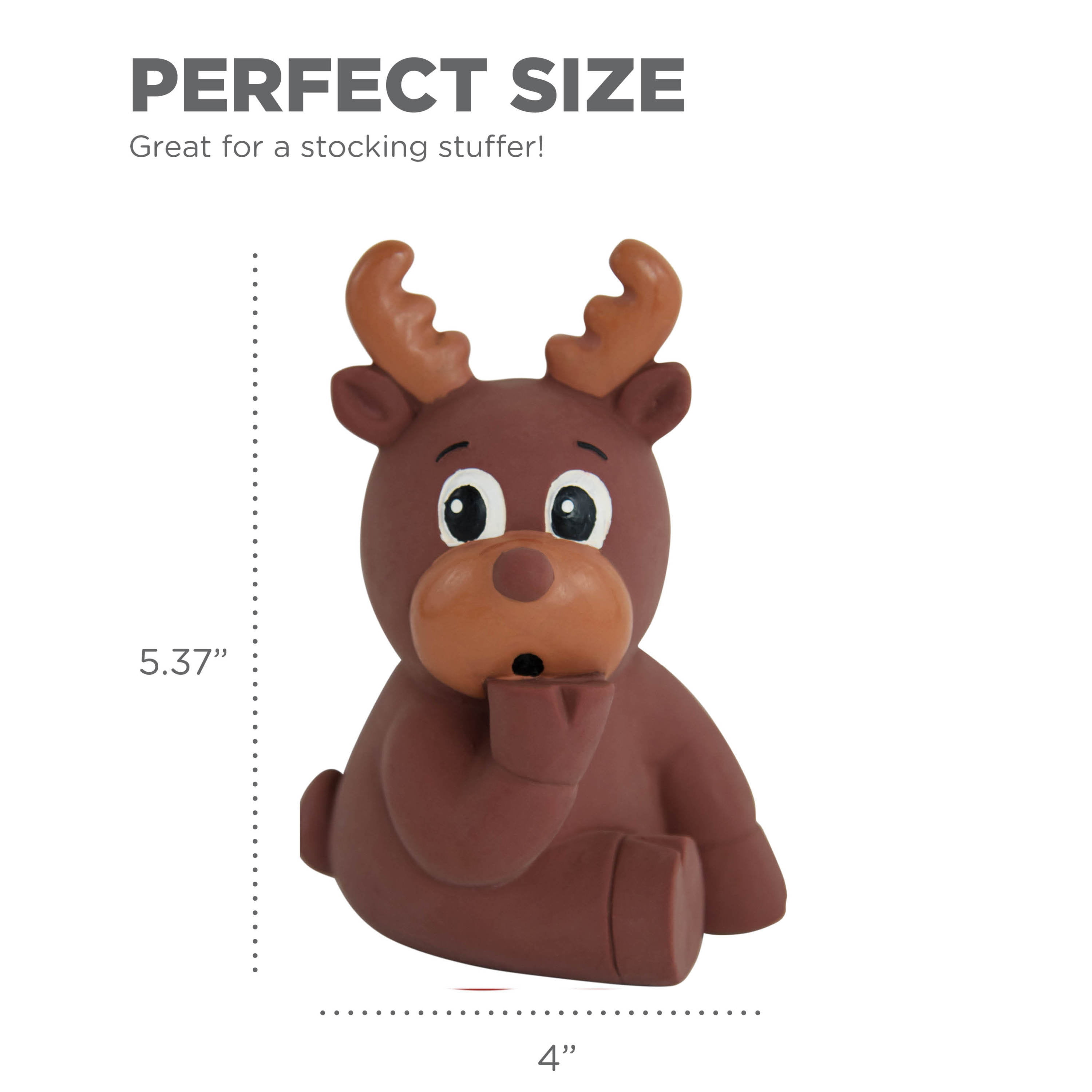 OUTWARD HOUND Holiday Stuffing Free Reindeer Dog Toy - St Petersbark, LLC