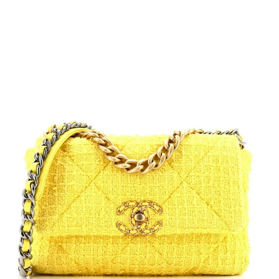 Pre-Owned 19 Flap Bag Quilted Tweed Medium By Rebag