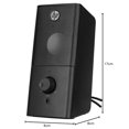 thumbnail image 2 of HP - Altavoces est&eacute;reo para Ordenador con Conector Jack de 3,5 mm y alimentaci&oacute;n USB, Color Negro, 2 of 6