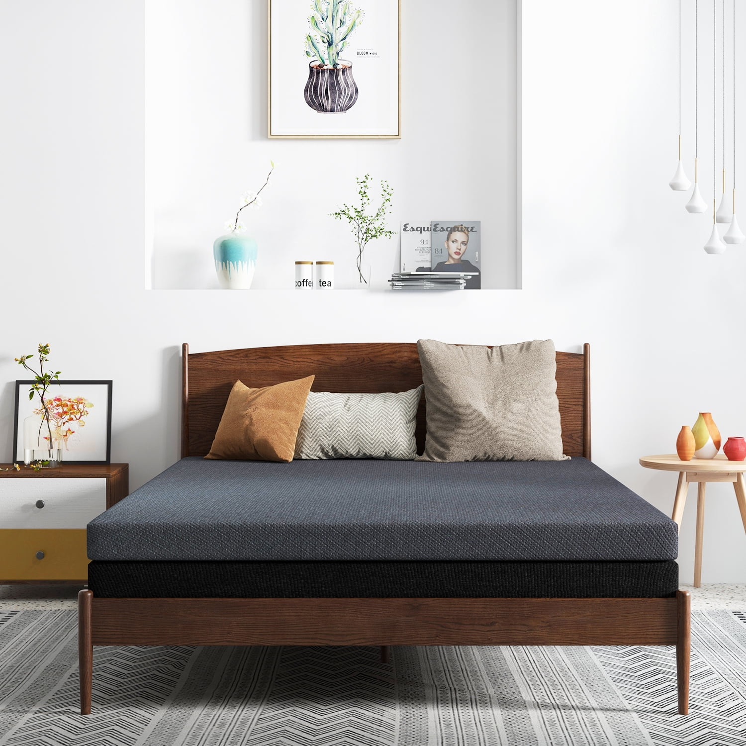 2 in 1 Full Mattress, 8 inch Memory Foam Mattress, Bed Mattress with