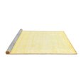 thumbnail image 2 of Ahgly Company Machine Washable Indoor Round Solid Yellow Modern Area Rugs, 3' Round, 2 of 4