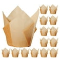thumbnail image 1 of KAKOWELY 50 envoltorios de tulipán para cupcakes, papel para hornear, soporte decorativo para cupcakes, envoltorios de papel para muffins., 1 of 4