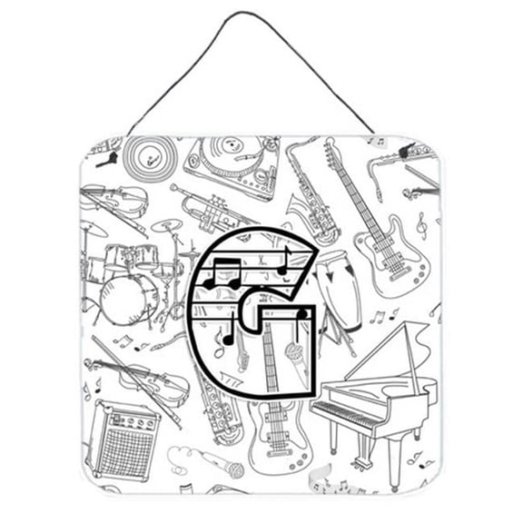 Letter G Musical Note Letters Wall and Door Hanging Prints