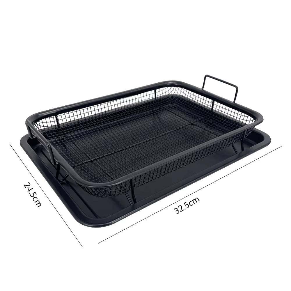 Akatsuki Baking Sheet with Wire Rack Set, Non-Stick Carbon Steel Baking Pan with Cooling Rack, Oven-Safe Sheet Pan for Baking, 12.8 x 9.45 Inch
