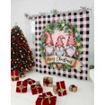 thumbnail image 5 of Pink Christmas Shower Curtain, Xmas Winter Gnomes Black Buffalo Plaid Waterproof Fabric Shower Curtains with 12 Hooks, Bathroom Curtain Set for Bathroom Accessories Decor, 72 x 84 Inches, 5 of 9