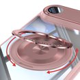 thumbnail image 6 of For iPhone 17 Air Case with Tempered Glass Camera Lens Protector, Ring Holder Kickstand Shockproof Scratch Resistant Anti-Yellow Clear Back Case Cover for Apple iPhone 17 Air,Pink, 6 of 9