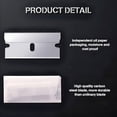 thumbnail image 3 of EXLEAF 120 Pcs Straight Razor Blades, Carbon Steel Single Edge Razor Blades Bulk, Replacement Heavy Duty Utility Sharp Blade for Scraping Box Cutting Glass and Paint Removal Stickers, 3 of 7