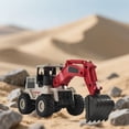 thumbnail image 2 of Alloy Engineering Vehicle Model White Forklift Simulation Toy, Pull Back Construction Car, Dump Truck Loader Die-Cast Metal Toy Vehicle, 2 of 6