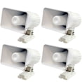 thumbnail image 1 of Pyle Pro 6" 50W 8 Ohms Indoor and Outdoor PA Horn Speaker, White (4 Pack), 1 of 7