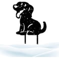 thumbnail image 5 of Siluetas de perros cachorros de arte de la corte, animales piadosos, decoraciones de jardín, tarjeta de jardín acrílica, perro hueco negro, decoración de jardín, silueta artística, 5 of 5