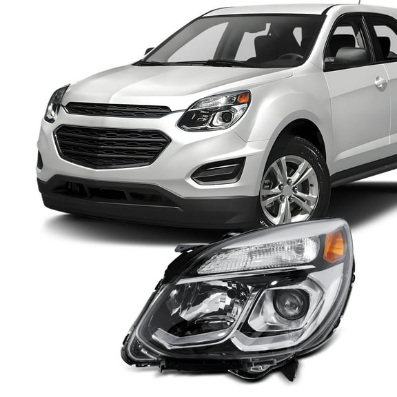 Left Headlight Assembly Fit for Chevy Equinox 2016 2017, LH Halogen Headlamp for Chevrolet Equinox 2016 2017 OE Style Replacement for GM2502424 Driver Side