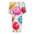 thumbnail image 4 of Pastel Rainbow Lollipop Women's Off The Shoulder Ruffles Summer Wedding Guest Loose Casual Party Beach Dress, 4 of 9