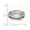 thumbnail image 2 of Titanium Cross Design 6mm Satin Beveled Edge Band, 2 of 8