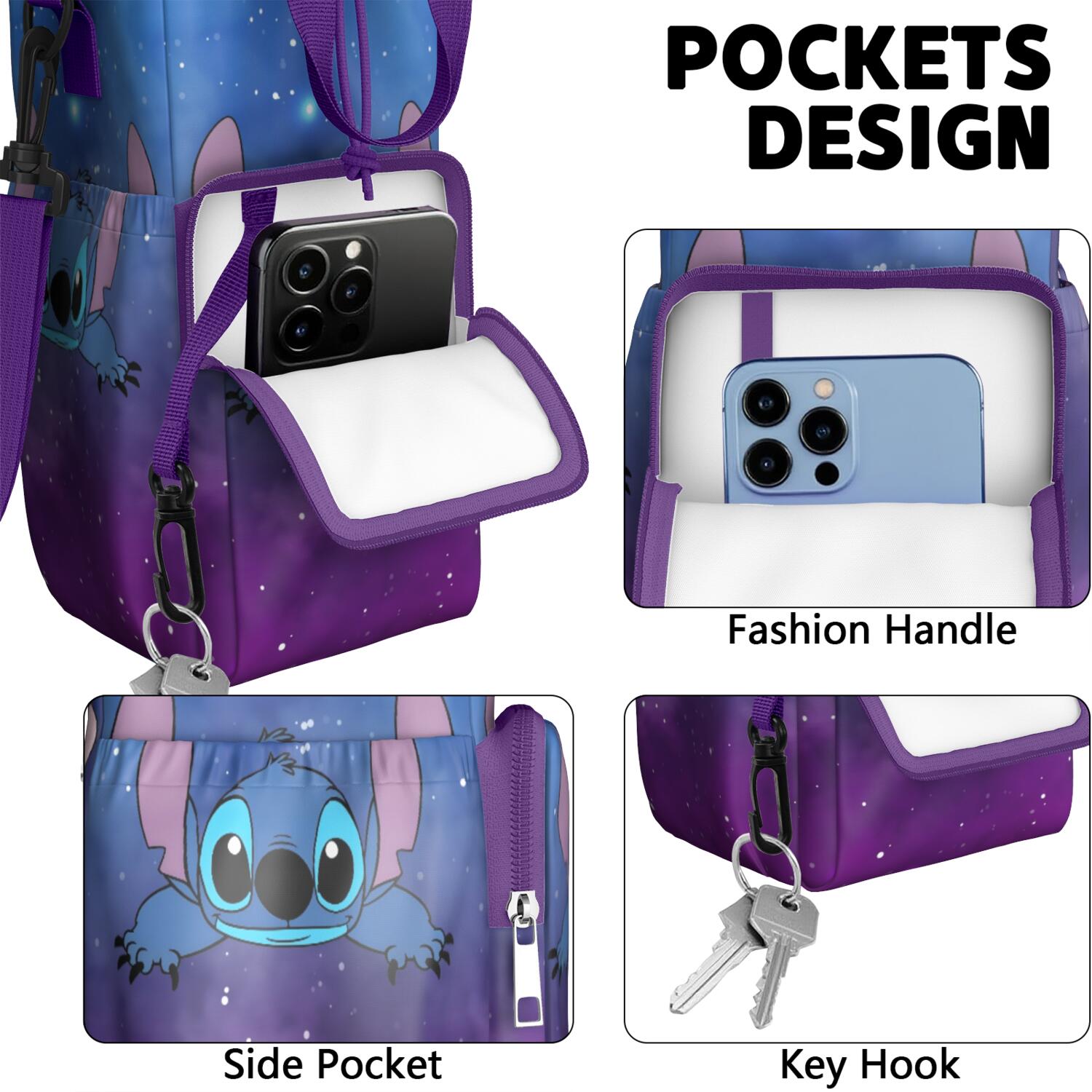Insulated Cartoon Water Bottle Carrier Bag Sleeve with Strap Crossbody for 20/24/32/40oz Tumbler,Cartoon Movie Water Bottle Holder Sling Bag with Pocket Gifts for Women Men Adults