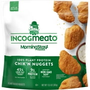 MorningStar Farms Incogmeato Vegan Original Meatless Chicken Nuggets, 13.5 oz Bag