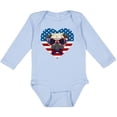 thumbnail image 3 of Inktastic Pug Dog Patriotic US Flag Heart Boys or Girls Long Sleeve Baby Bodysuit, 3 of 5