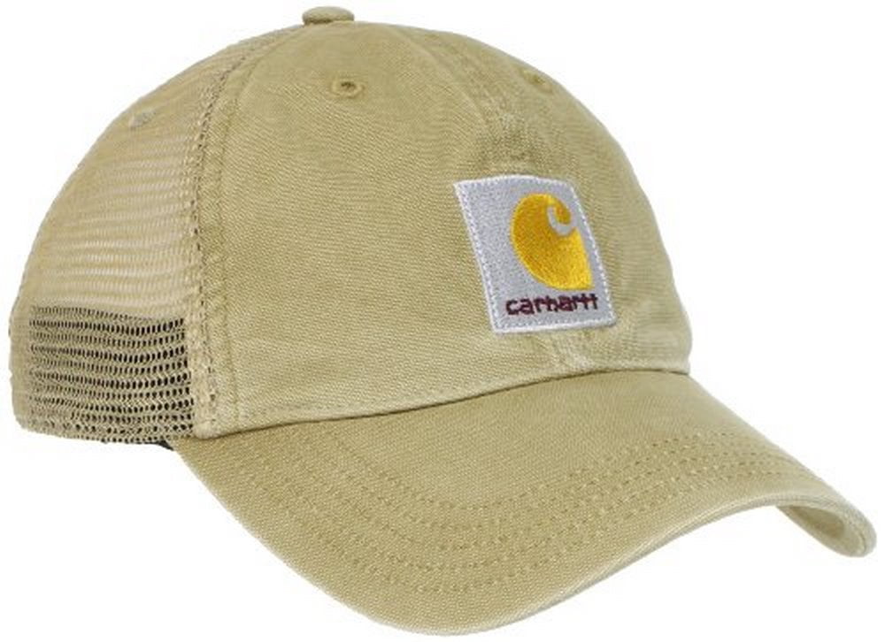 carhartt men's buffalo sandstone meshback cap