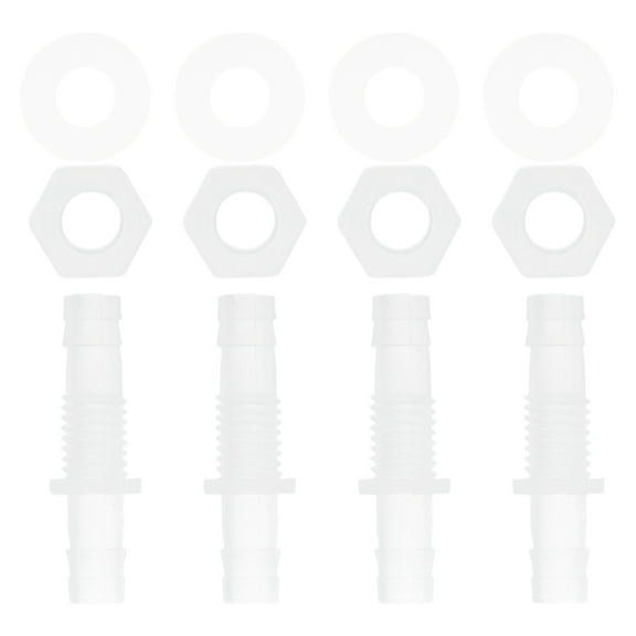 Unique Bargains Plastic Hose Barb Fitting 5/16" Hose Barb Thru-Bulk Bulkhead Connector Aquarium PP Clear 1 Set