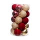 thumbnail image 1 of 25 bolas navideñas para colgar en el árbol de Navidad, decoraciones navideñas novedosas. Oro burdeos, 1 of 9