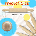 thumbnail image 4 of 80X Wooden Mini Rolling Pin 6 Inches Long Kitchen Baking Rolling Pin Small Wood Dough Roller for Children Fondant Pasta, 4 of 4