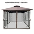 thumbnail image 2 of 10X10 Ft Patio Double Roof Gazebo Replacement Canopy Top Fabric,Brown Brown Polyester, 2 of 7