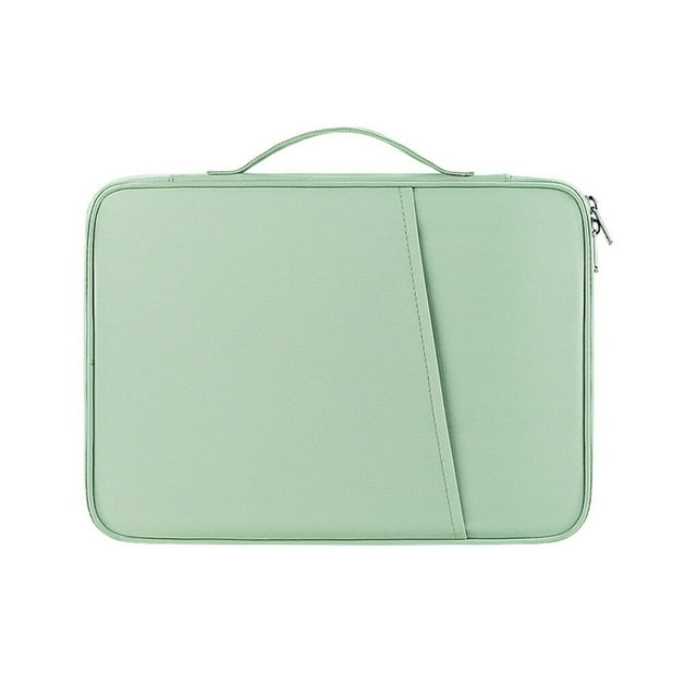 Laptop Sleeve Case Notebook Protective Handbag Zipper Closure Nylon Computer Carrying Bag Protector For Tablet Pouch Green 10.8-11 inch