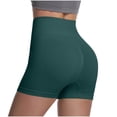 thumbnail image 3 of hlysgo Workout Gym Shorts for Women High Waisted Seamless Butt Lifting Short Tummy Control Scrunch Butt Sports Shorts Green,S, 3 of 4