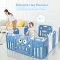 thumbnail image 5 of Gymax 16-Panel Kids Activity Centre Foldable Baby Playpen with Lock Door & Rubber Mats, 5 of 10