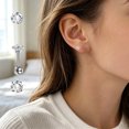 thumbnail image 6 of 1 Pair Stud Earrings for Women Cubic Zirconia Stainless Steel Hypoallergenic Medium Stud Earrings Non Tarnish Gift Jewelry by PALIFEUR, 6 of 7