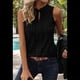 thumbnail image 5 of Top Sin Mangas con Cuello en V de Color Liso para Mujer, Color Negro, Talla S, 5 of 8