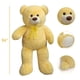 thumbnail image 5 of Oso de peluche HollyHome de peluche de 36 pulgadas para niños, amarillo, 5 of 7