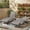 Grey (Set of 2), variant on 80" Patio Wicker Chaise Lounge Chairs Set of 2 - Outdoor Rattan Reclining Lounge Chair with Rolling Wheels, Pull-out Side Table, Adjustable Backrest, Ergonomic Wave Design for Poolside, Black