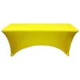 thumbnail image 3 of - 5 ft Yellow Rectangular Spandex Table Covers Fitted Tablecloth Wedding Event Patio Decorations Elastic Fabric Stretch for Folding Table, 3 of 4