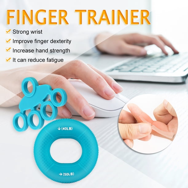 Anillo De Agarre Anillo de agarre de silicona antideslizante redondo para entrenamiento de rehabilitación (azul)