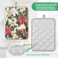 thumbnail image 6 of Yayeee Pot Holders Kitchen Heat Resistant with Pocket 7"x9.8" Cotton Oven Cooking Hot Pads, Red Christmas Poinsettia, 6 of 7