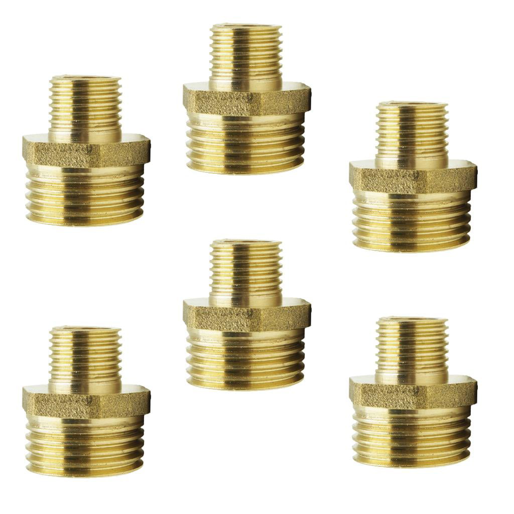 6pcs Brass Barb Fitting Splicer Mender Coupling 3/8" x 1/4" Hose ID Air Water 