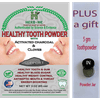 HEALTHY TOOTH POWDER - Fluoride Free - Activated Charcoal-Healthy Blood Sugar & Weight Control - Freshens Breath, 3.0 OZ for 170 uses