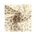 thumbnail image 4 of INSPIRE CHIC Women's Leopard Printed Chiffon Scarves, Square/Long Lightweight Soft Sheer Neck Scarf for All Season 57.1x19.7" Light Brown-Long, 4 of 6