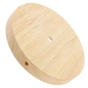 Wooden Table Lamp Base Round Stand Lamps for Living Room LED Desk Khaki