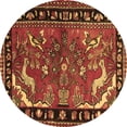 thumbnail image 1 of Ahgly Company Indoor Round Persian Brown Traditional Area Rugs, 4' Round, 1 of 4
